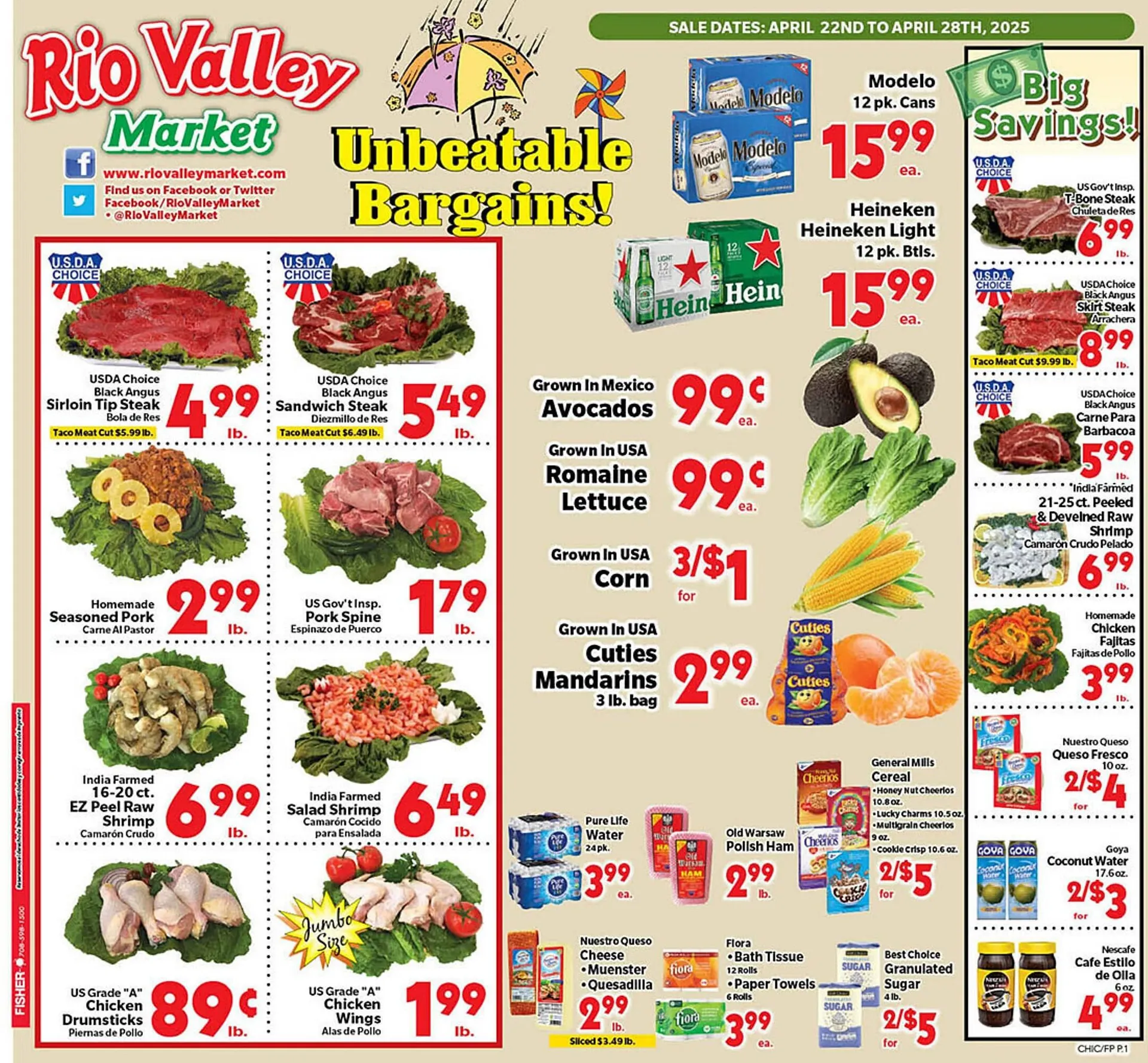 Catálogo de Rio Valley Market Weekly Ad 22 de abril al 28 de abril 2025 - Página 1