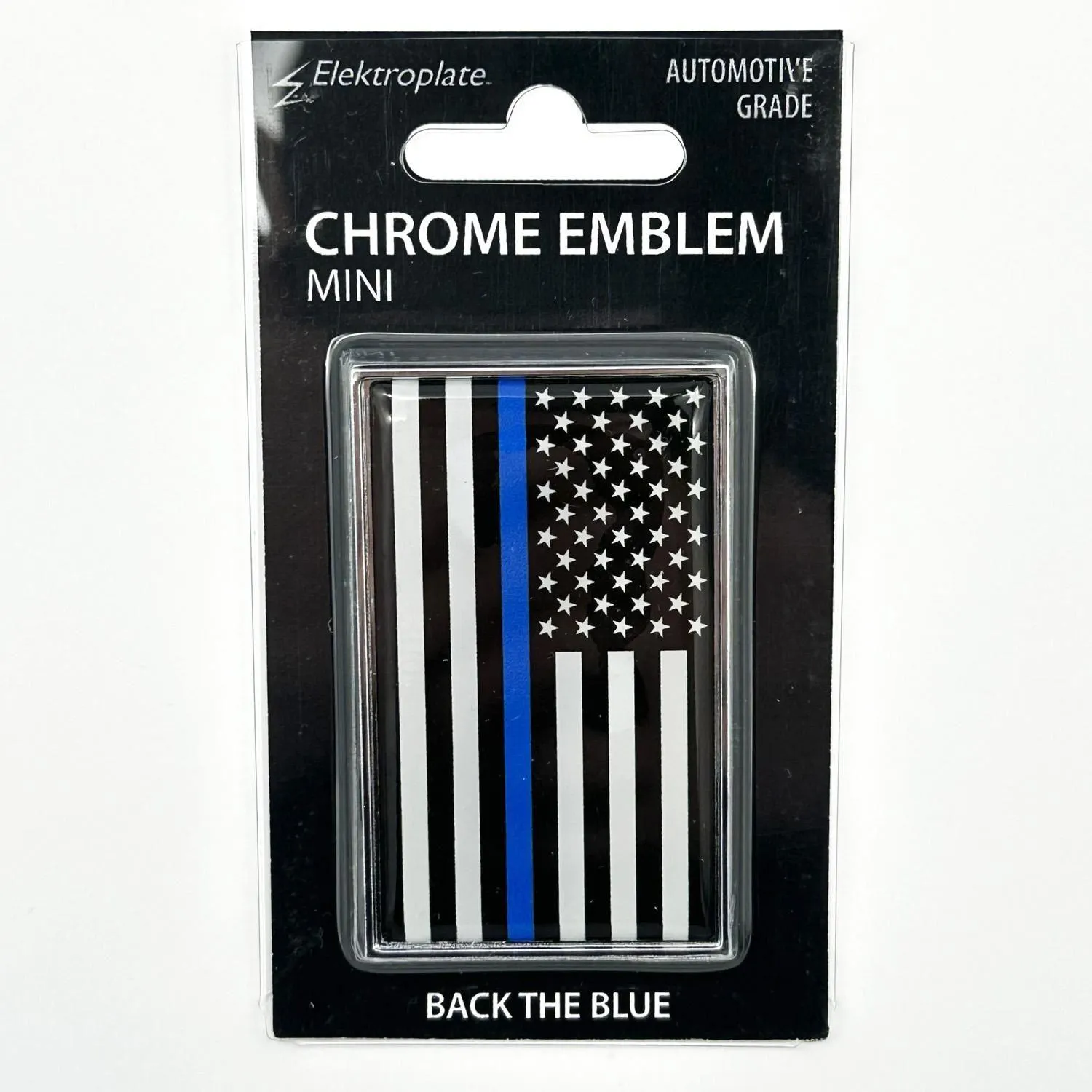 Electroplate Mini Police Flag Emblem