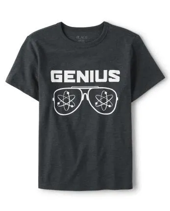 Boys Genius Graphic Tee - s/d obsidian