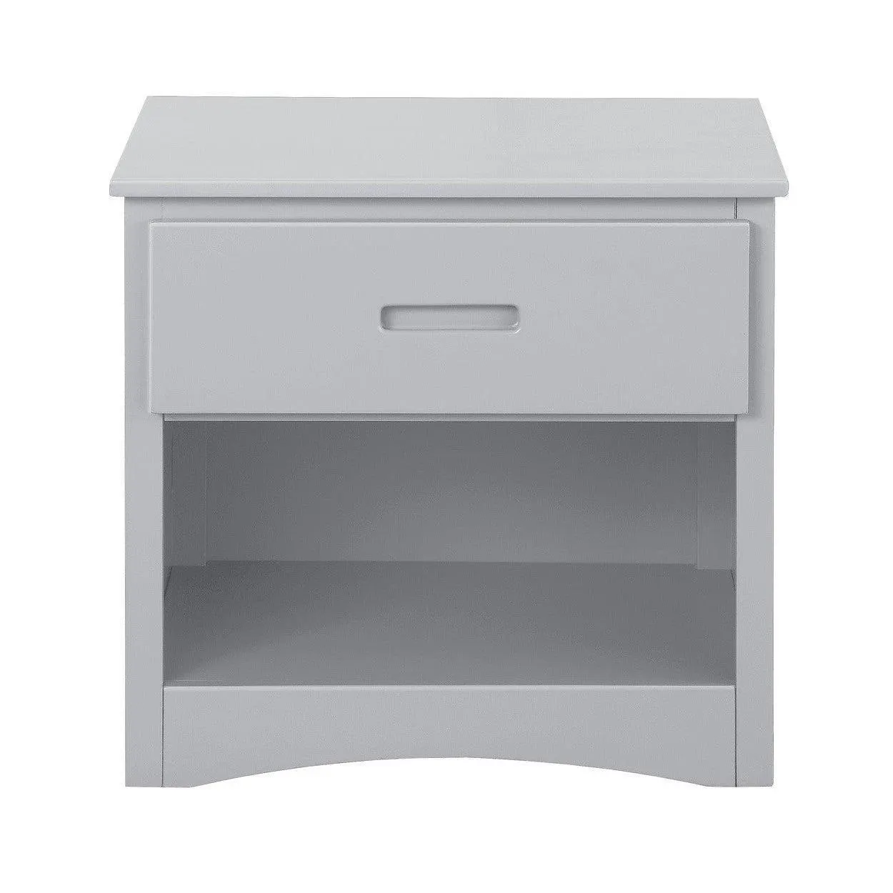 Mesita de noche, 1 cajón, gris