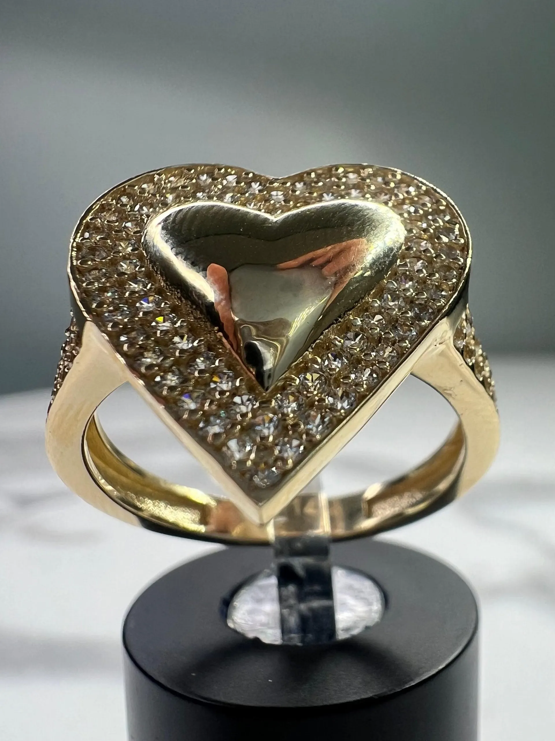 14K Heart Ring