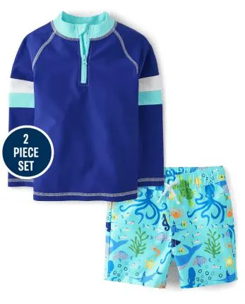 Boys Sea Life Swimsuit - Splish-Splash - multi clr
