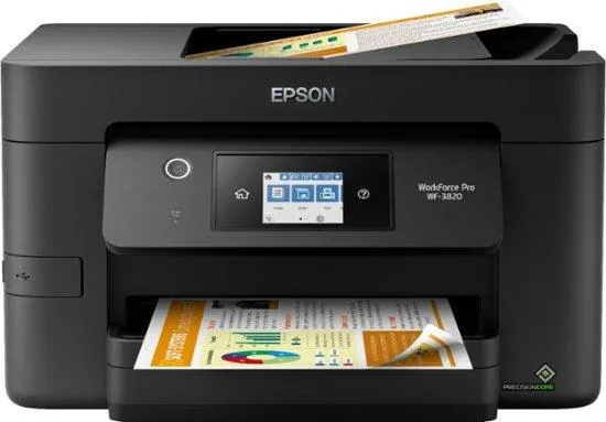 Epson - WorkForce Pro WF-3820 Wireless All-in-One Printer - Black