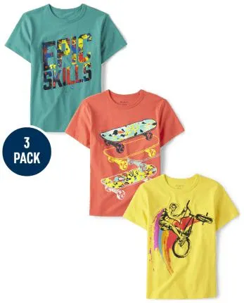 Boys Extreme Sport Graphic Tee 3-Pack - multi clr