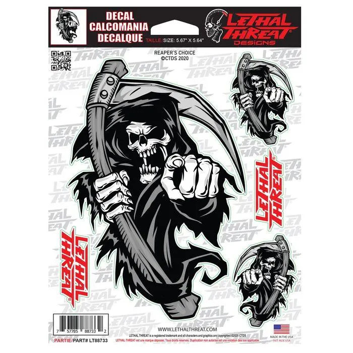 Lethal Threat Reaper Choice Vinyl Decal