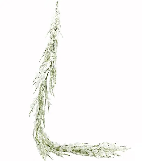 72" White Forsythia & Berry Garland by Bloom Room