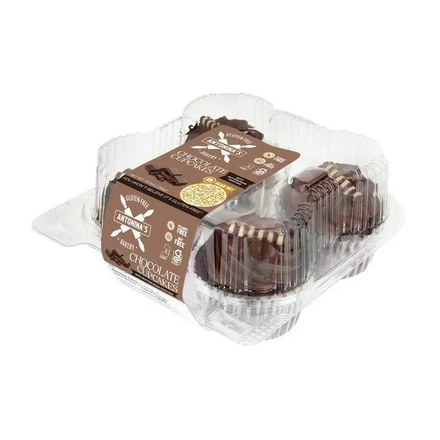 Antonina's Gluten-Free Bakery Chocolate Cupcakes with Chocolate Buttercream - 4 Cupcakes, 10.5oz