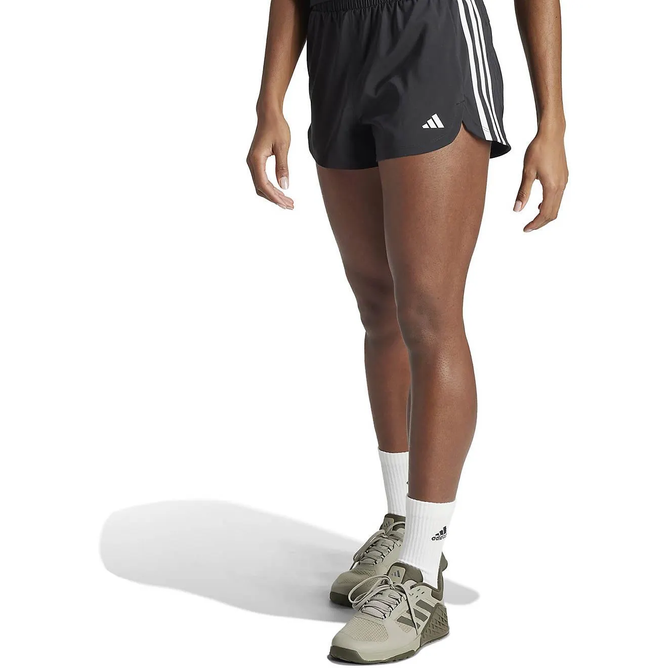 adidas Women's Pacer Training 3-Stripes Woven High Shorts 3 in