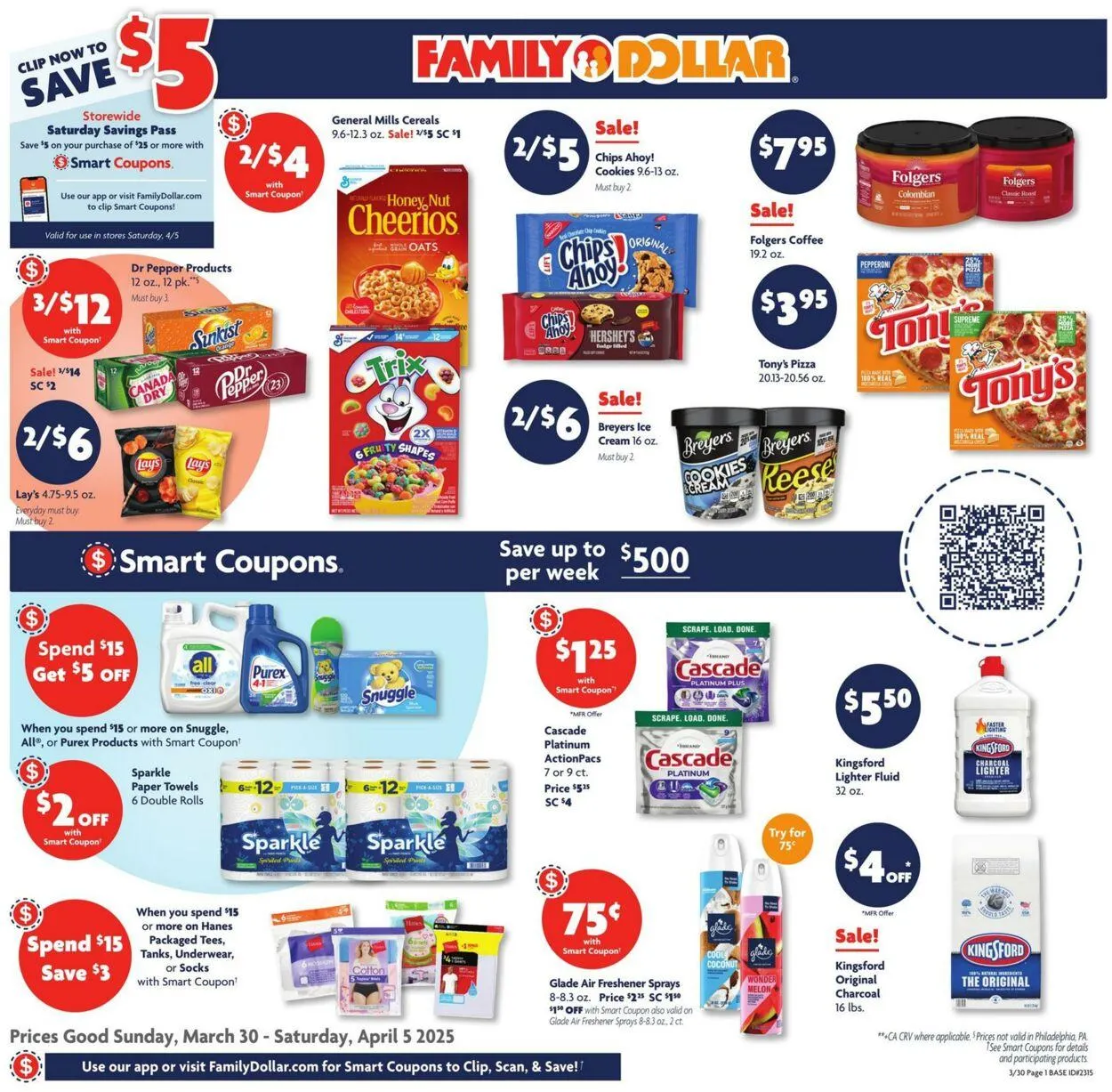 Catálogo de Family Dollar Current weekly ad 30 de marzo al 5 de abril 2025 - Página 1