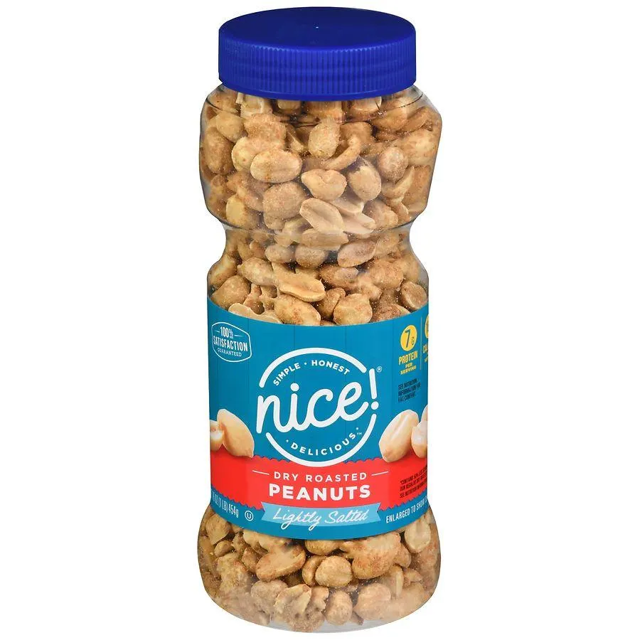 Nice! Dry Roasted Peanuts Lightly Salted, 16.0 oz