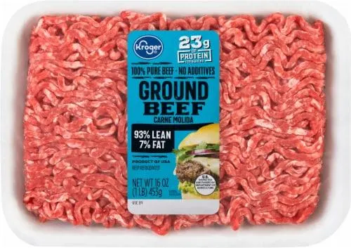 Kroger® 93/7 Ground Beef Tray 1 LB