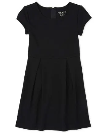 Vestido de Punto Ponte de Uniforme para Niñas - black