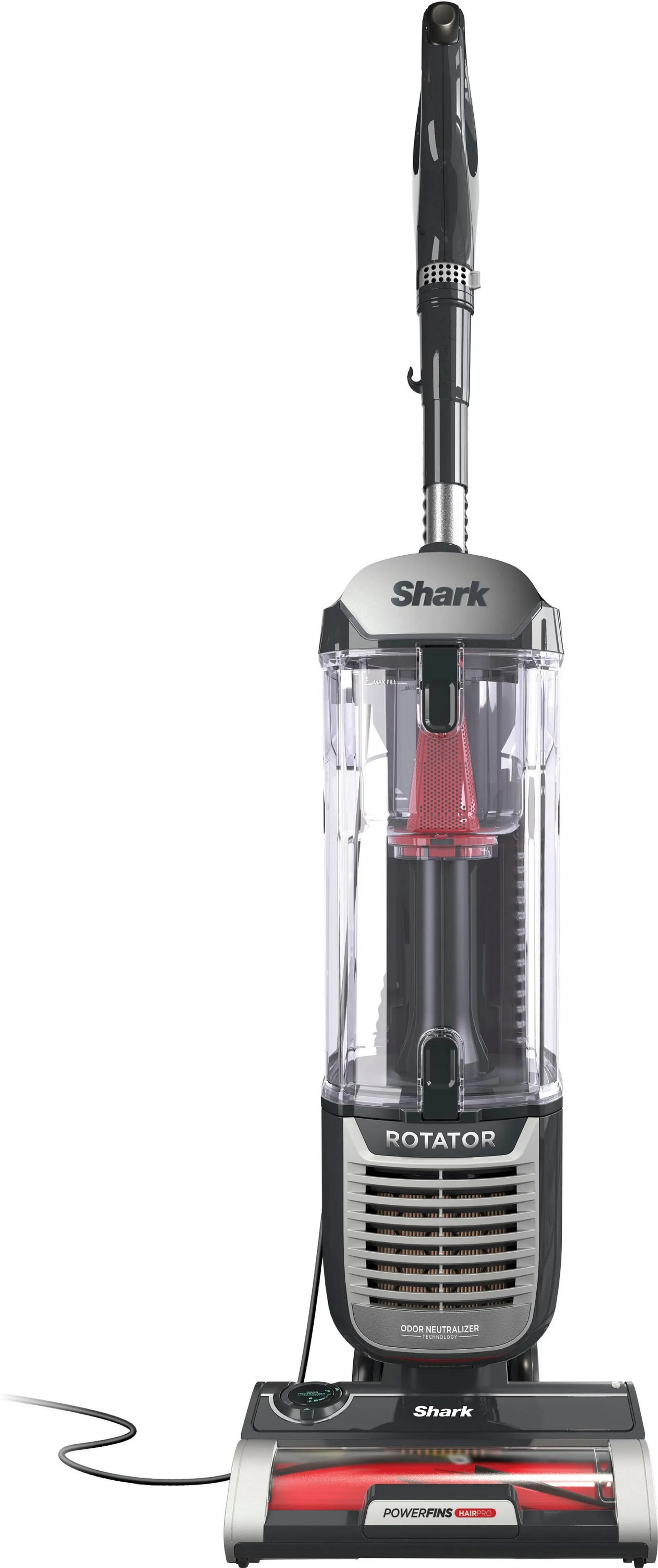 Shark Rotator con PowerFins HairPro y tecnología neutralizadora de olores Aspiradora vertical - Carbón