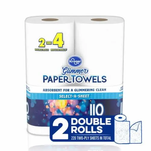 Kroger® Glimmer™ Select-A-Sheet® Paper Towels Double Rolls