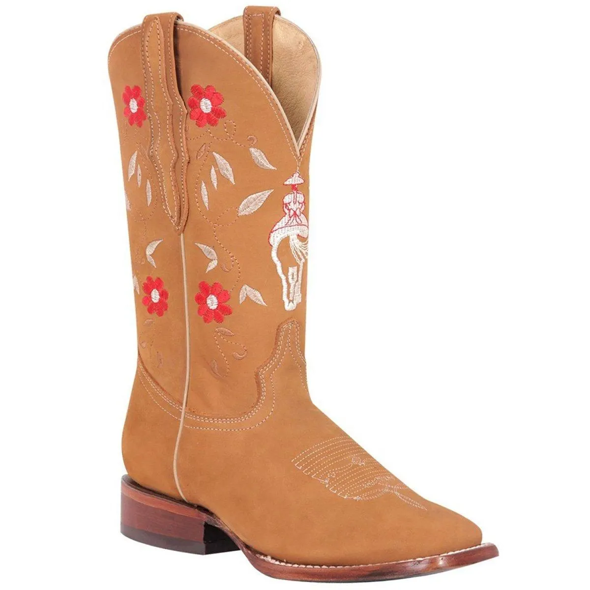 Botas Vaqueras de Piel Nobuck Original para Mujer en Horma Rodeo GEN-42975