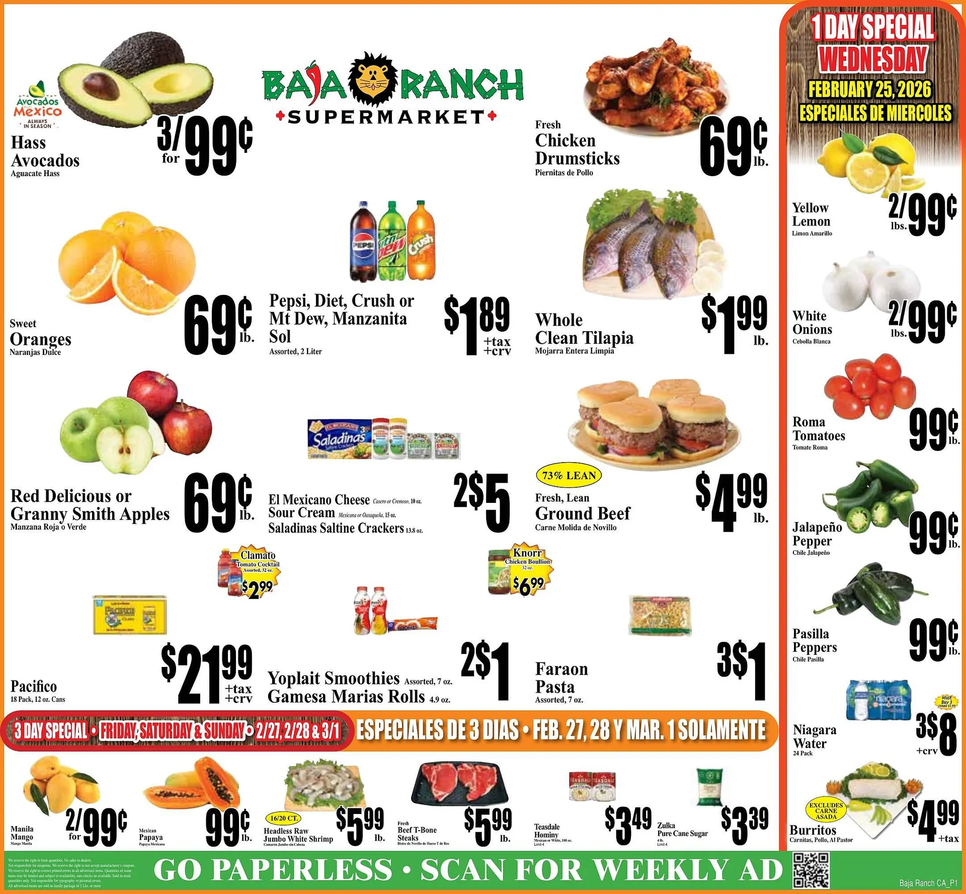 Catálogo de Baja Ranch weekly ad 25 de febrero al 3 de marzo 2026 - Página 1