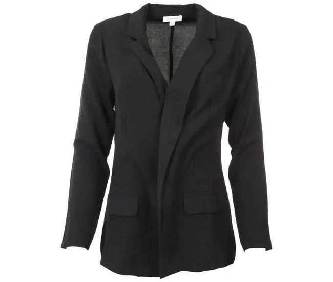 Juniors Classic Solid Open Front Blazer