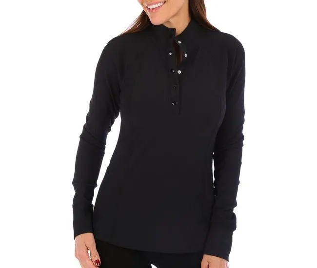 RB3 Womens Button Placket Ribbed Jacket