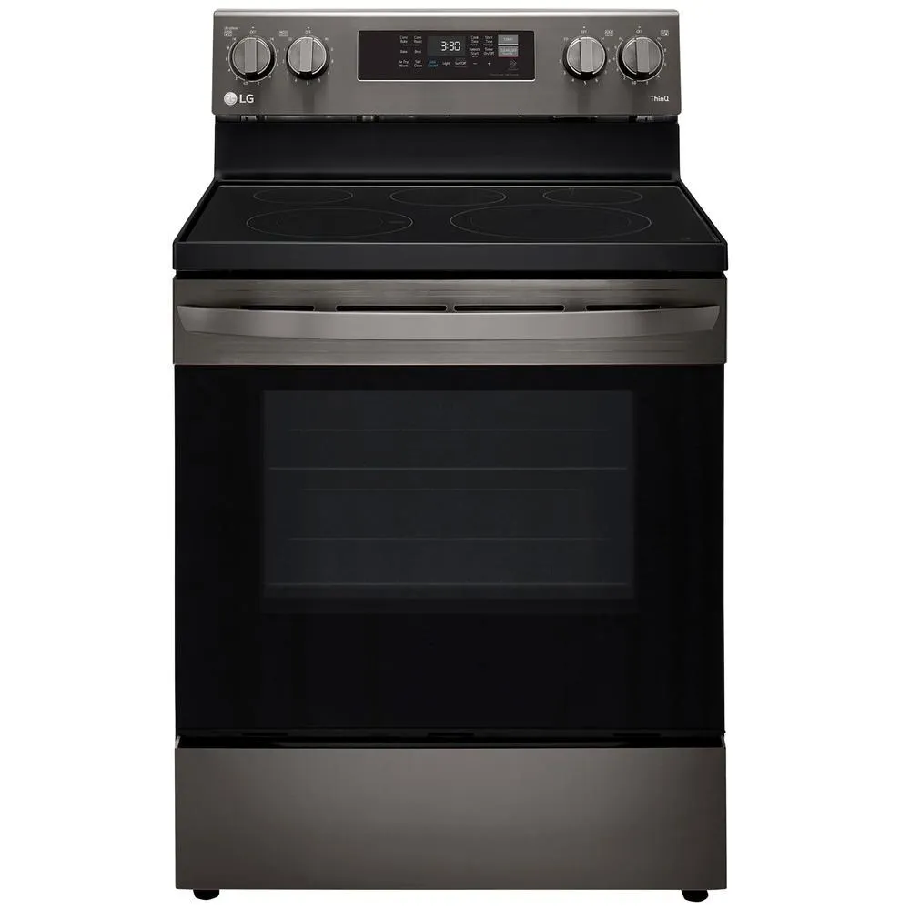 LG LREL6323D 6.3 cu. ft. Electric Single Oven Range w/ Air Fry – PrintProof™ Black Stainless Steel