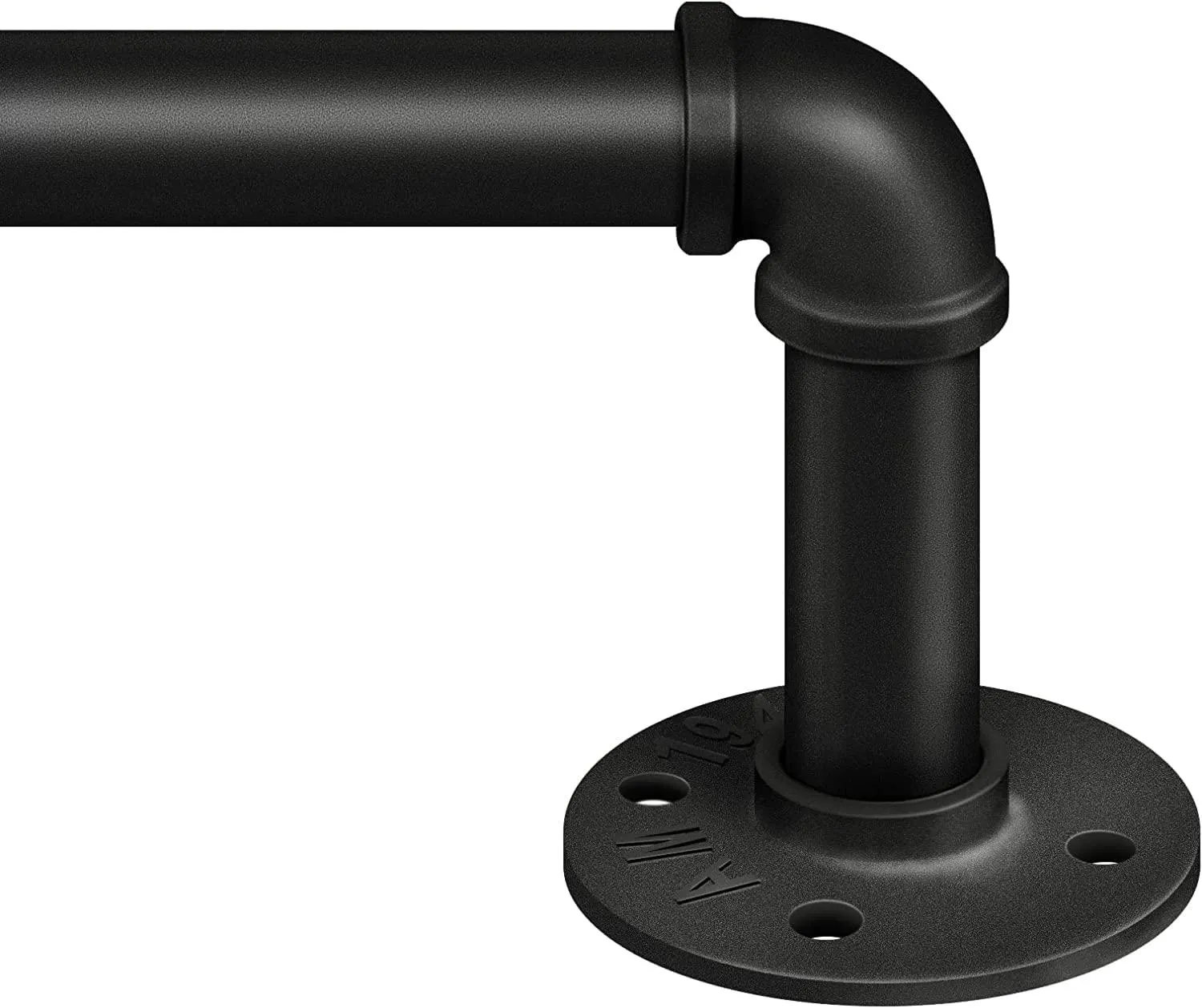 zeerobee curtain Rods for Windows 32 to 72, 1 Inch Industrial curtain Rod, Wrap Around Black curtain Rods, IndoorOutdoor curtain Rod, Roo