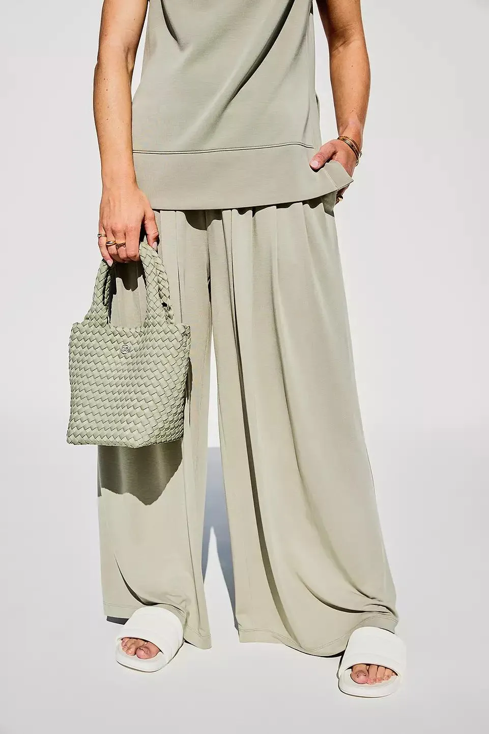 CALIA Women's Sandwash Wide Leg Pants