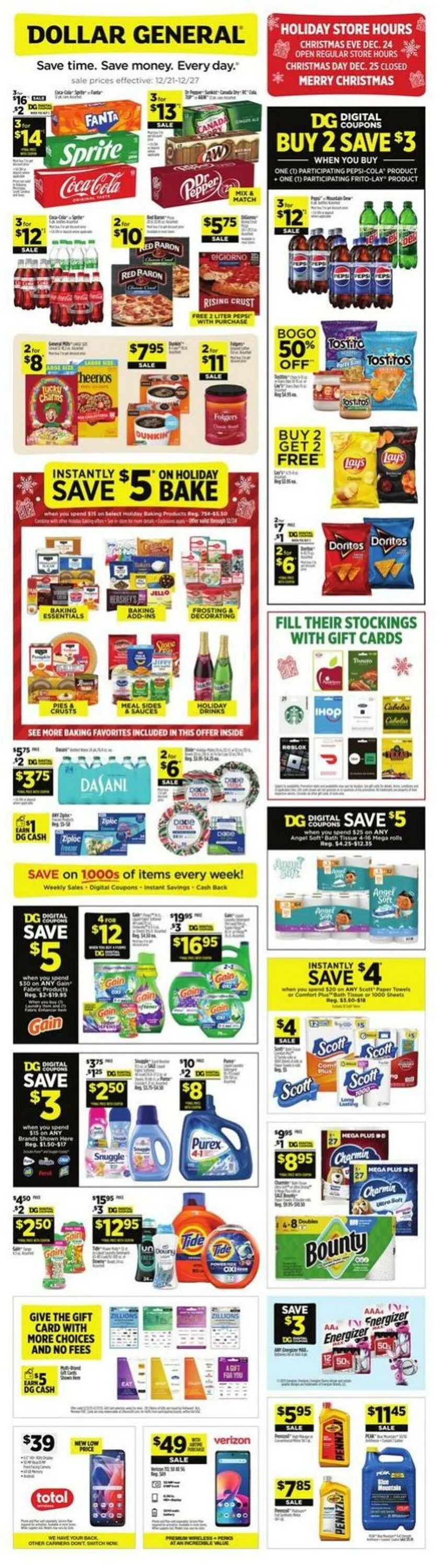 Catálogo de Dollar General Current weekly ad 21 de diciembre al 27 de diciembre 2025 - Página 1