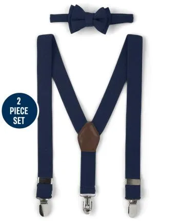 Conjunto de pajarita y tirantes para niños - Ocasión especial - tidal