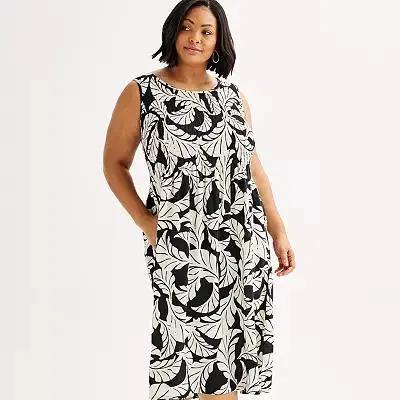 Plus Size Croft & Barrow® Smocked Swing Midi Dress