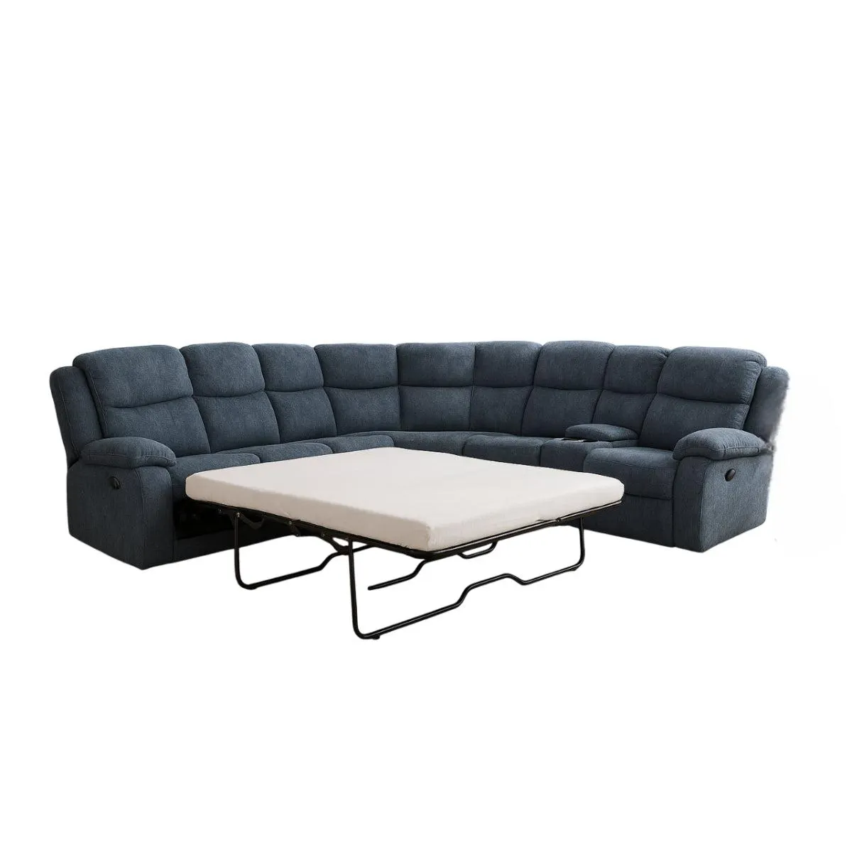 Sofia Sectional Sofa with Hide Bed by Best Home - Blue