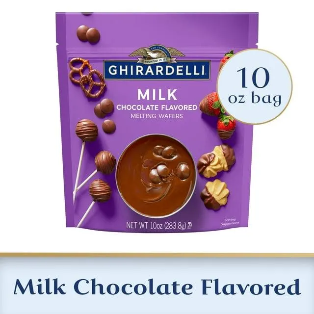 GHIRARDELLI Milk Chocolate Flavored Melting Wafers, 10 oz Bag