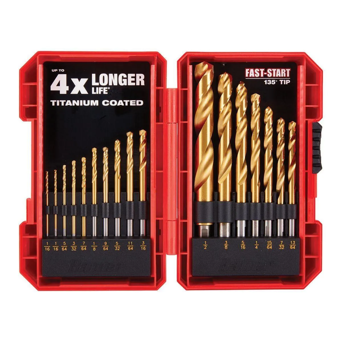 Titanium Drill Bit Set, 21-Piece