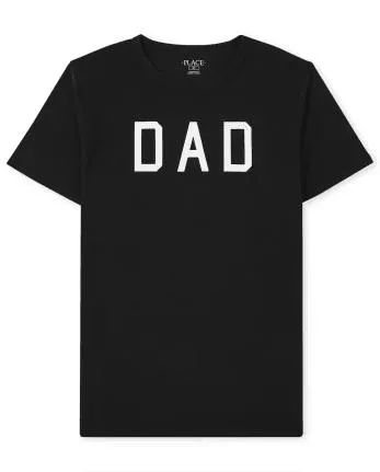 Camiseta con estampado de papá familiar a juego para hombre - black