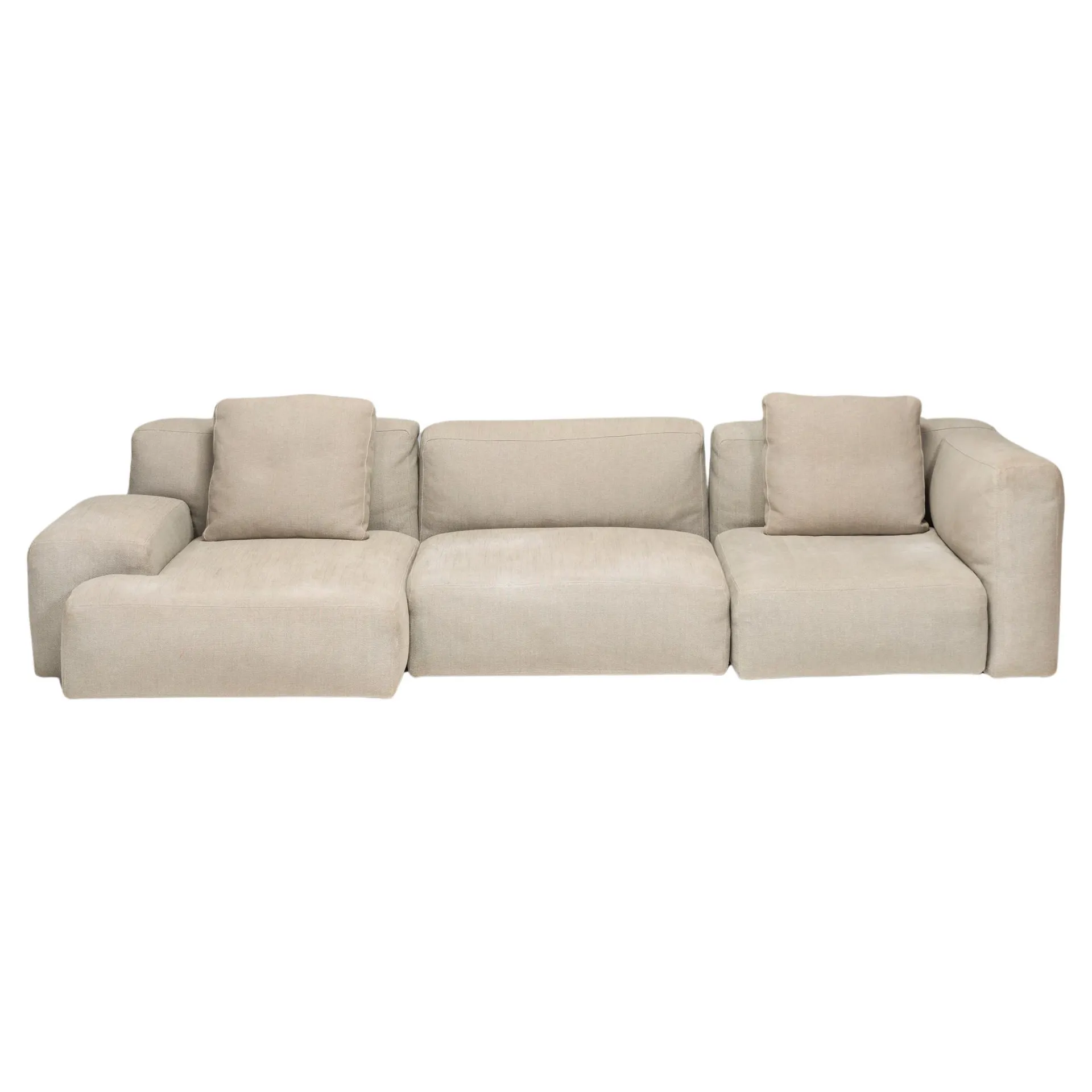 Cassina by Piero Lissoni Grey Mex Cube Sectional Corner Sofa