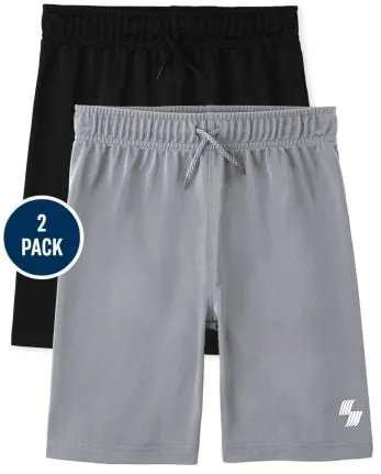 Pantalones cortos de baloncesto para niños, paquete de 2 - multi clr