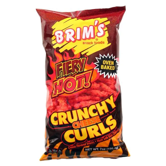 Brim's Oven-Baked Fiery Hot Crunchy Cheese Curls, 7-oz.