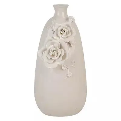 Home Essentials Appliqued Rose Vase Table Décor