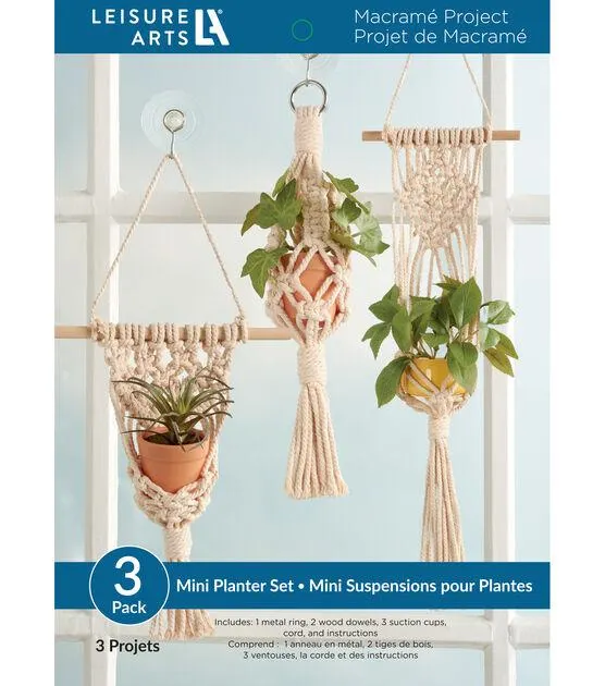 Leisure Arts 3ct Macrame Planter Hangers Kit