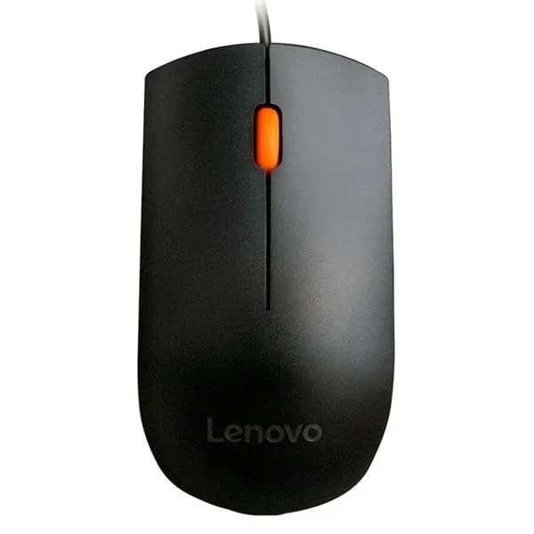 Lenovo Wired USB Mouse - Wired plug-and-play USB Connection - Full-size mouse for better grip - High resolution at 1600 DPI - Ambidextrous design