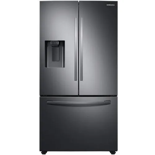 27 Cu. Ft French Door Refrigerator in Black Stainless with External Water & Ice Dispenser
