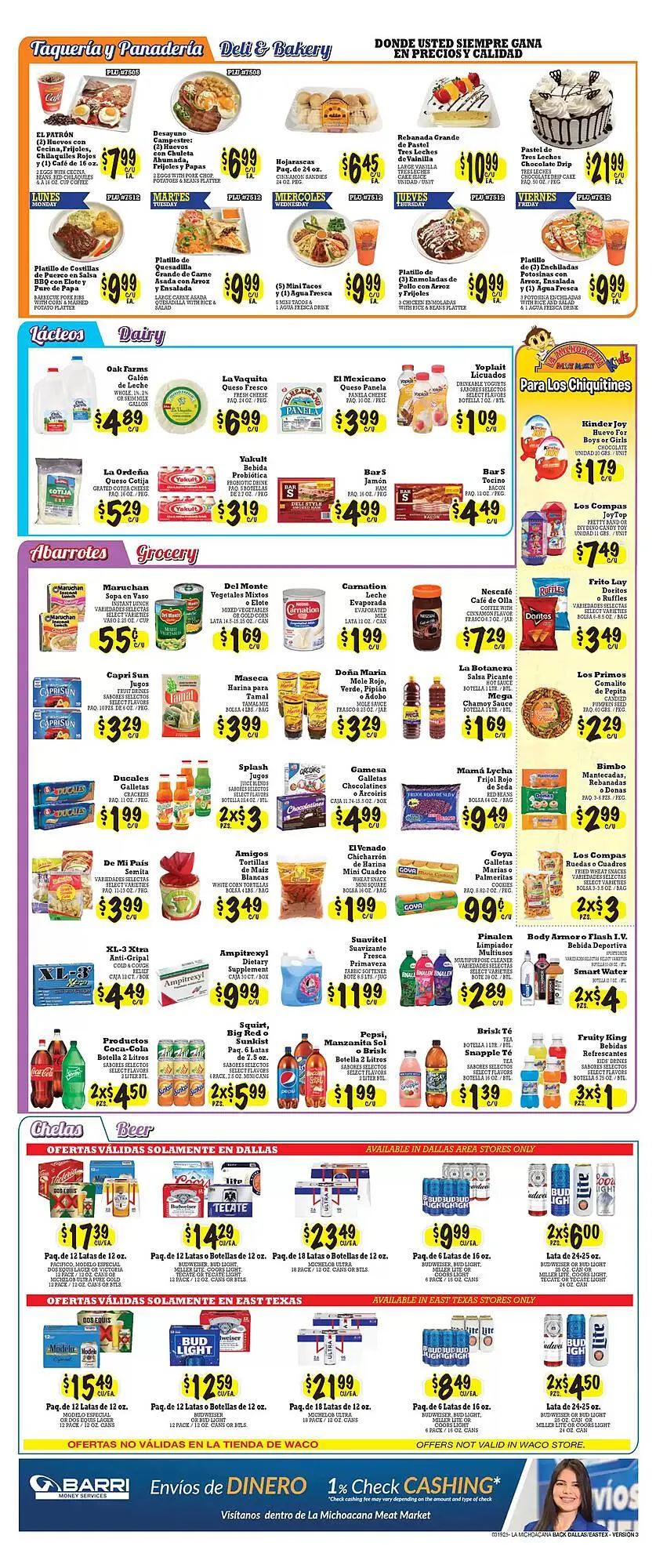 La Michoacana Weekly Ad - 1
