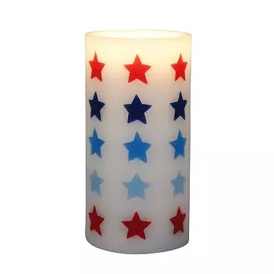 Celebrate Together™ Americana Stars LED 3" x 6" Pillar Candle