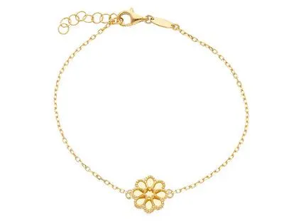 Bracelet Cross - 18k Yellow Gold / 7.5 inches