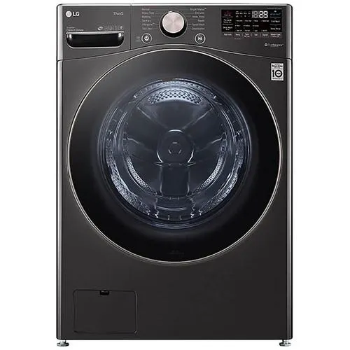4.5 CuFt Smart Steam Front Load Black Steel Washer with 360° TurboWash™