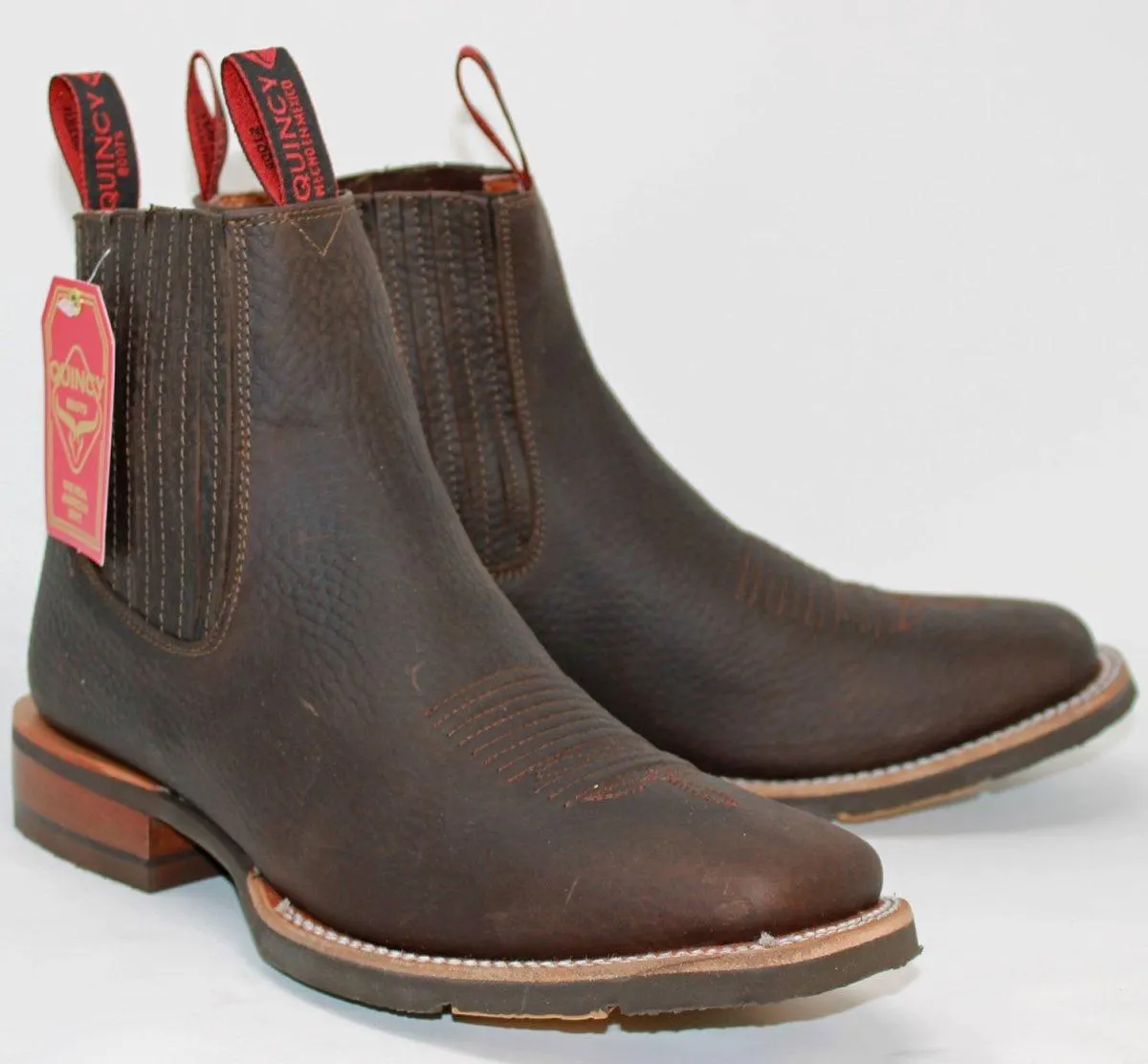 Botines Charros Quincy con Punta Cuadrada y Suela de Hule Q82BU2794