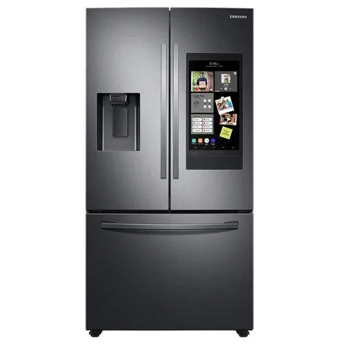 26.5 Cu. Ft. Family Hub French Door Refrigerator in Black Stainless with Ice Dispenser