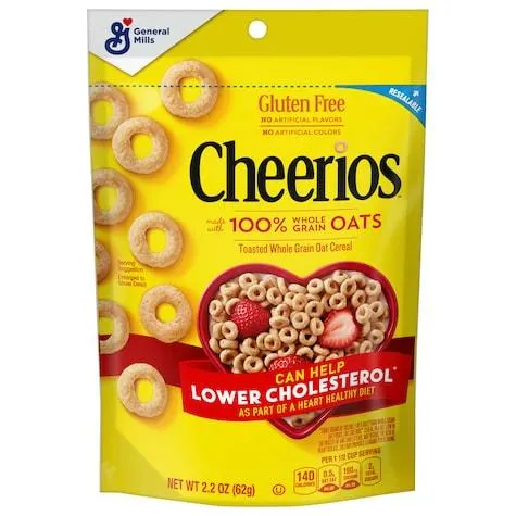 Cheerios Whole Grain Oats Breakfast Cereal, 2.2 oz.