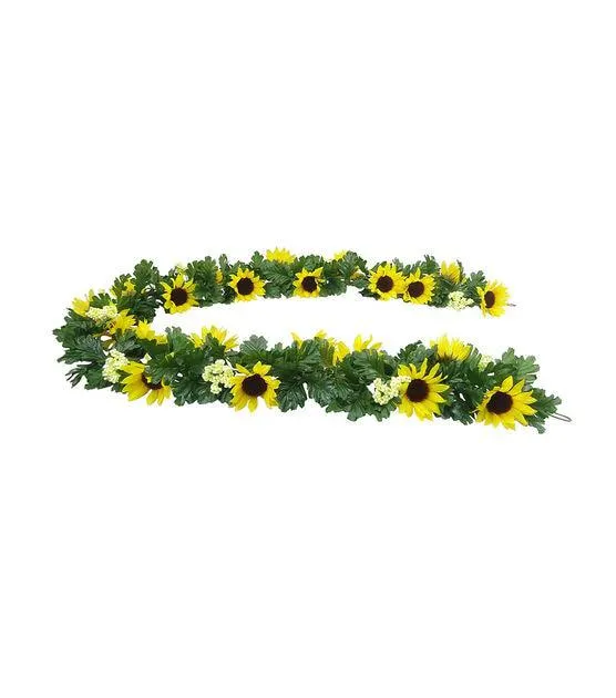 72" Spring Yellow Sunflower & Berry Garland by Bloom Room