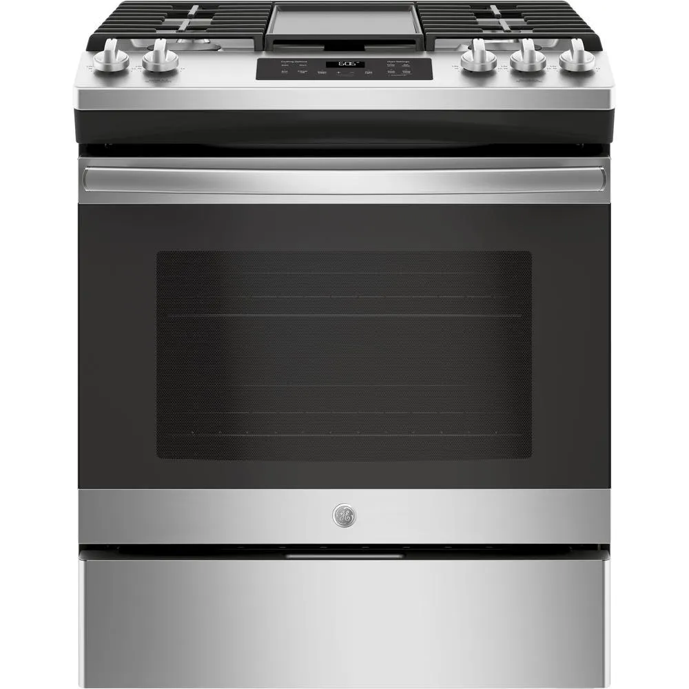 GE Appliances JGSS66SELSS 30" Slide-In Front Control Gas Range - Stainless Steel