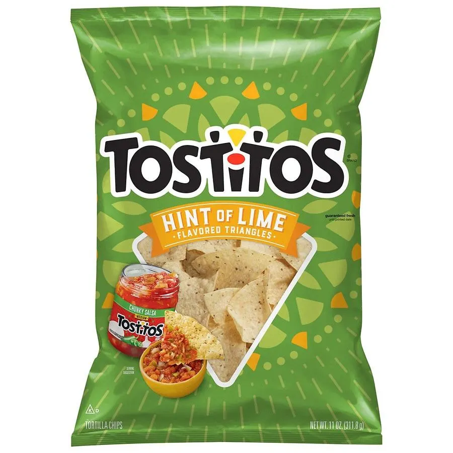 Tostitos Hint of Lime Tortilla Chips Hint of Lime, 11.0 oz