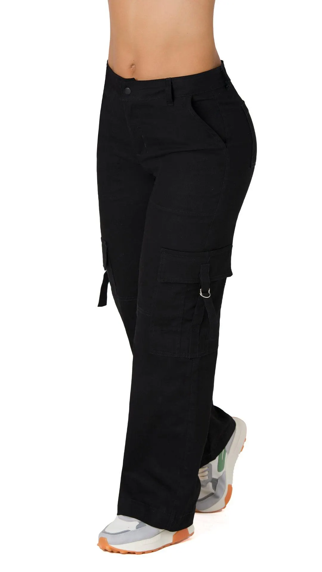 Jean Estilo Cargo Con Bolsillos Laterales 52477PDR-B